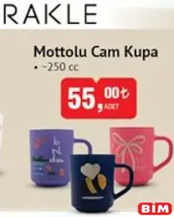 RAKLE MOTTOLU CAM KUPA 250 CC